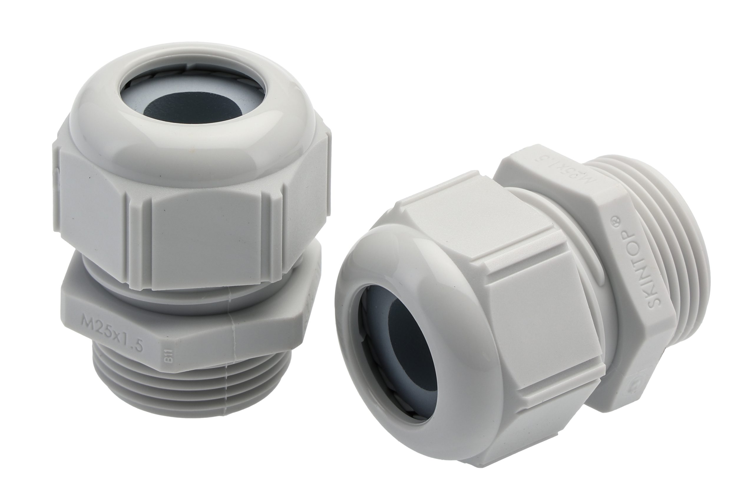 Lapp SKINTOP STR-M Series Light Grey Polyamide Cable Gland, M25 Thread, 30mm min., 33.6mm max., IP69